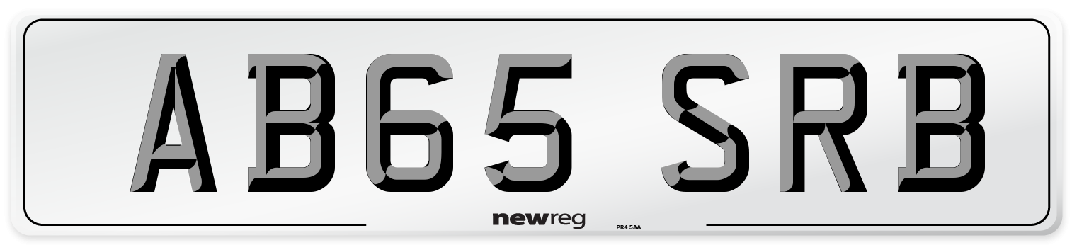 AB65 SRB Number Plate from New Reg